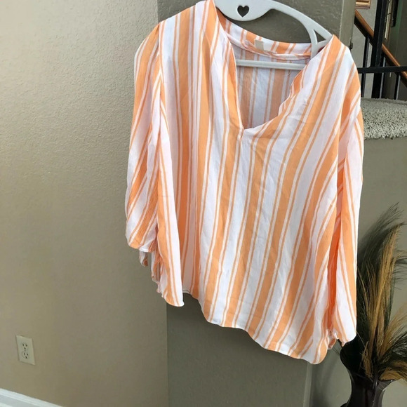 Michael Kors Stripe Top Size Large - Picture 2 of 4
